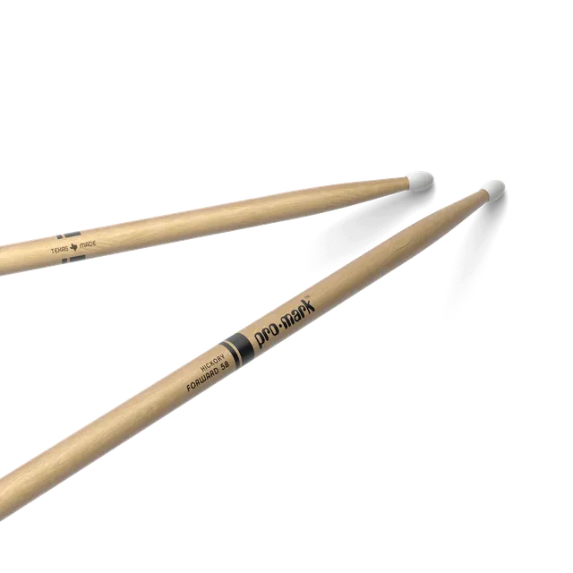 promark-forward-5b-baguette-batterie-pointe-nylon-ovale-hickory image 1