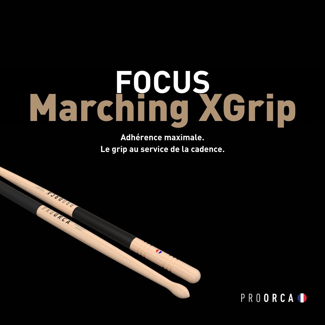 pro-orca-marching-xgrip-baguettes-tambour-hickory-grip image 6