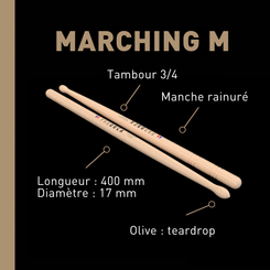 pro-orca-marching-m-baguettes-tambour-hickory-ex-robert-goute image 2
