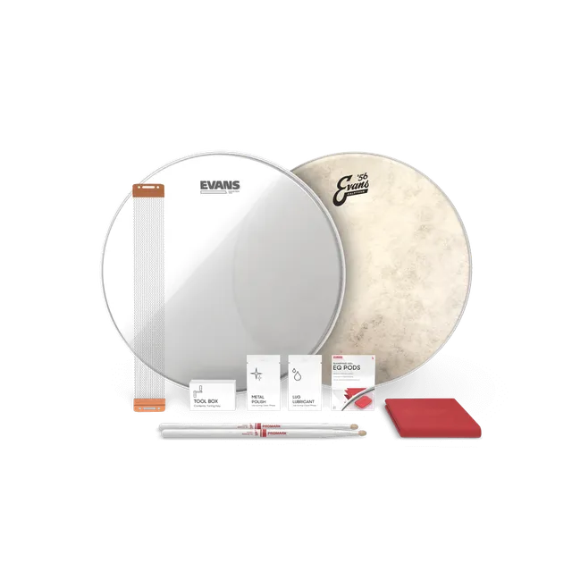 evans-calftone-kit-caisse-claire-vintage-avec-timbre image 1