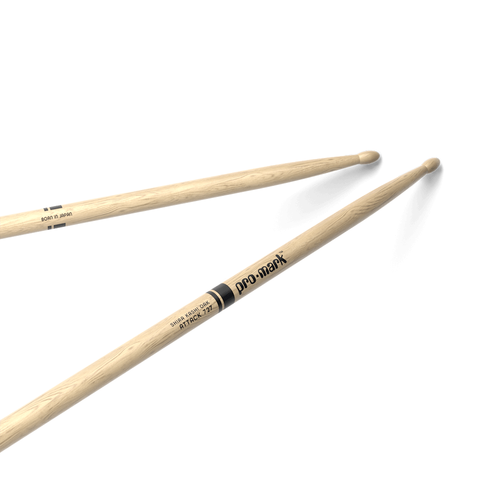 promark-attack-classic-727-baguettes-batterie-ch-ne-olive-bois image 1