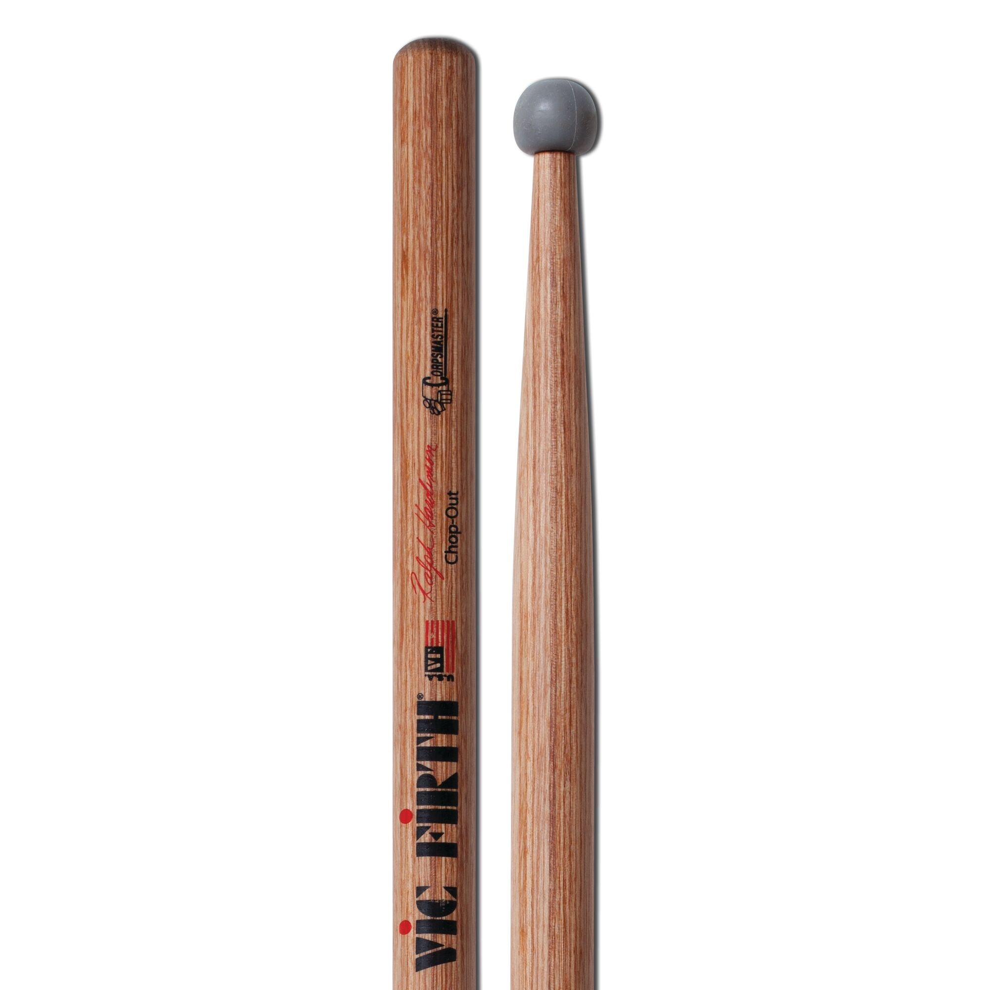 vic-firth-corpsmaster-chop-out-baguettes-caisse-claire-caoutchouc image 4
