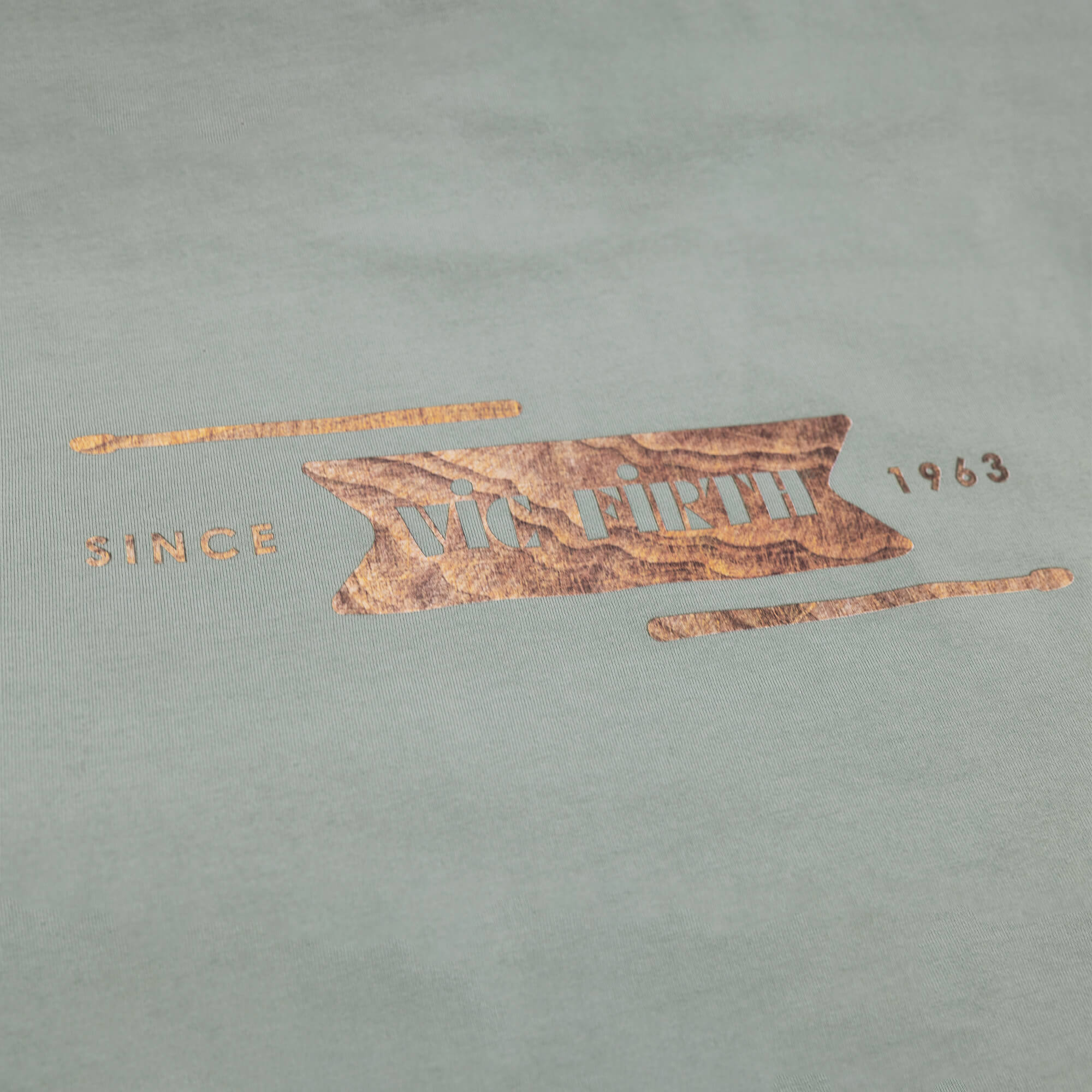 vic-firth-american-classic-t-shirt-sage-woodgrain-coton image 3