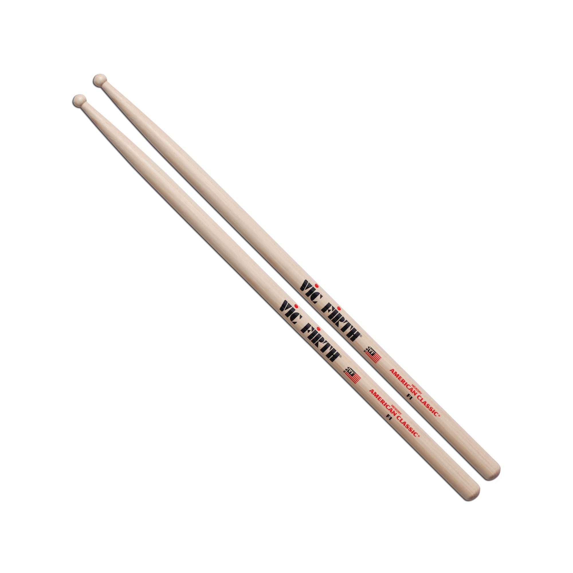 vic-firth-american-classic-f1-baguettes-de-batterie-olive-ronde image 1