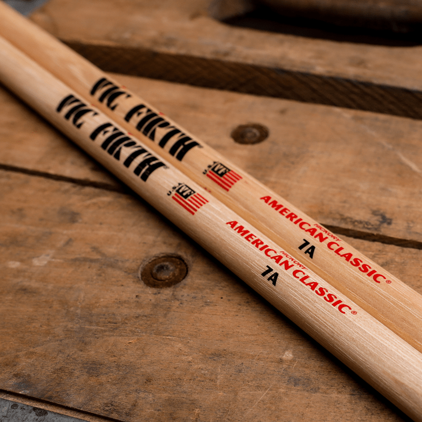 vic-firth-american-classic-7a-baguettes-batterie-bois-hickory image 7