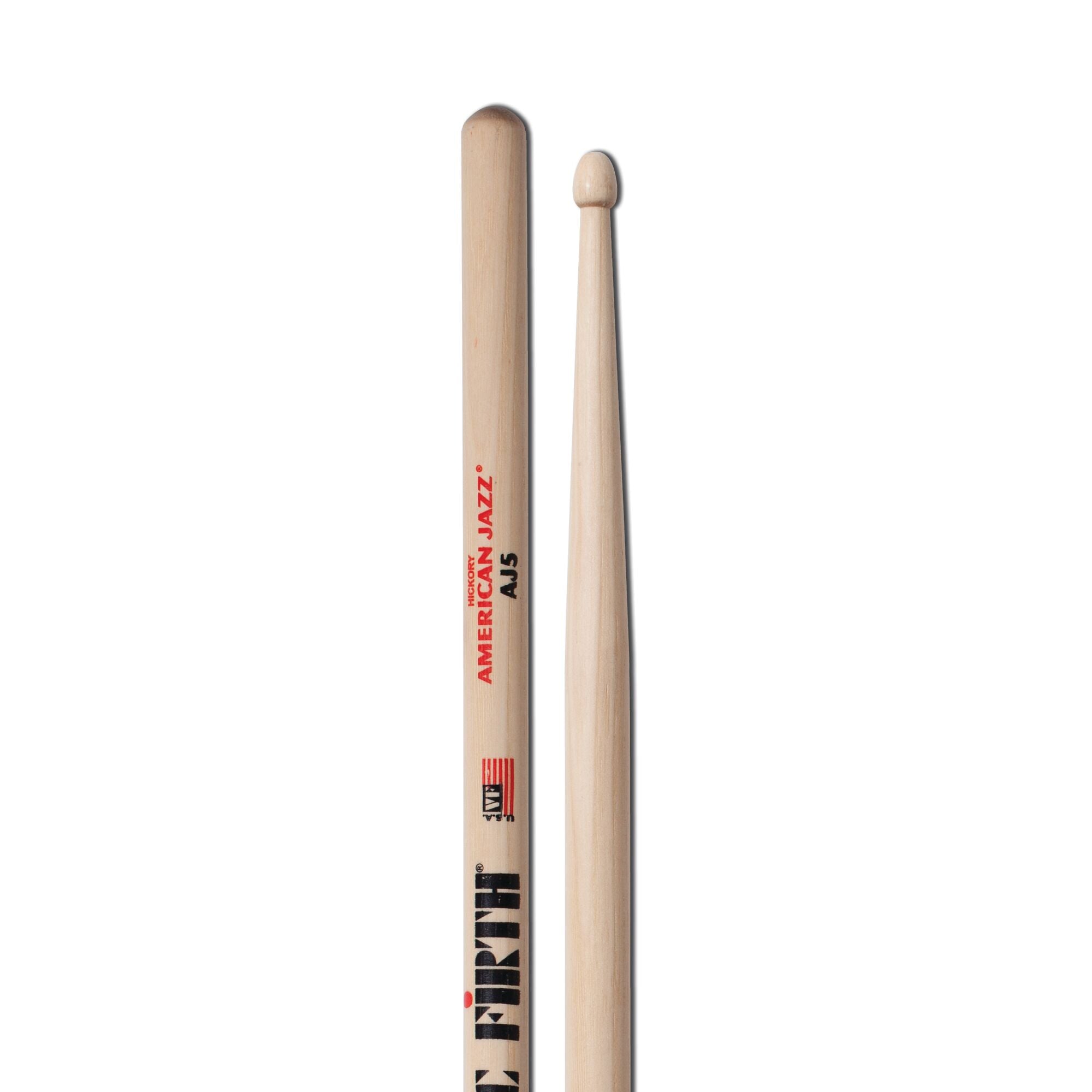 vic-firth-american-jazz-5-baguettes-batterie-olive-bois-rebond image 4