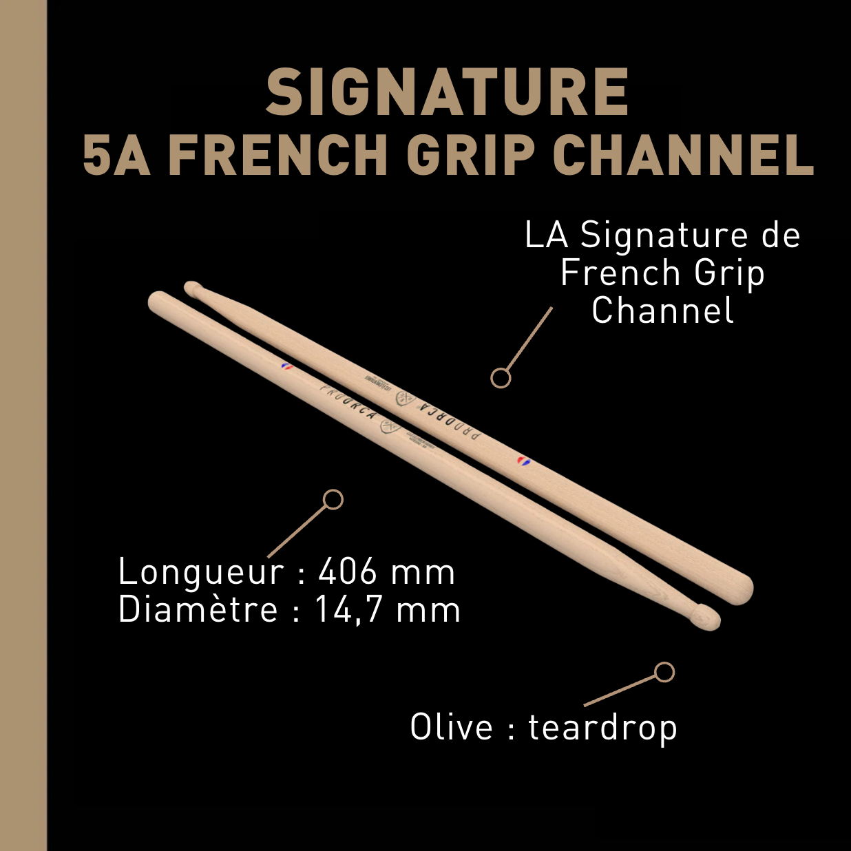 pro-orca-signature-5a-baguettes-batterie-hickory-fgc-polyvalentes image 2