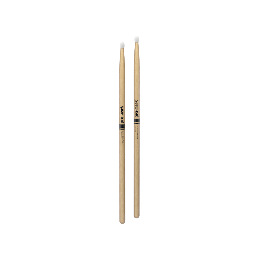 promark-forward-747b-baguette-batterie-pointe-nylon-longue-hickory image 3