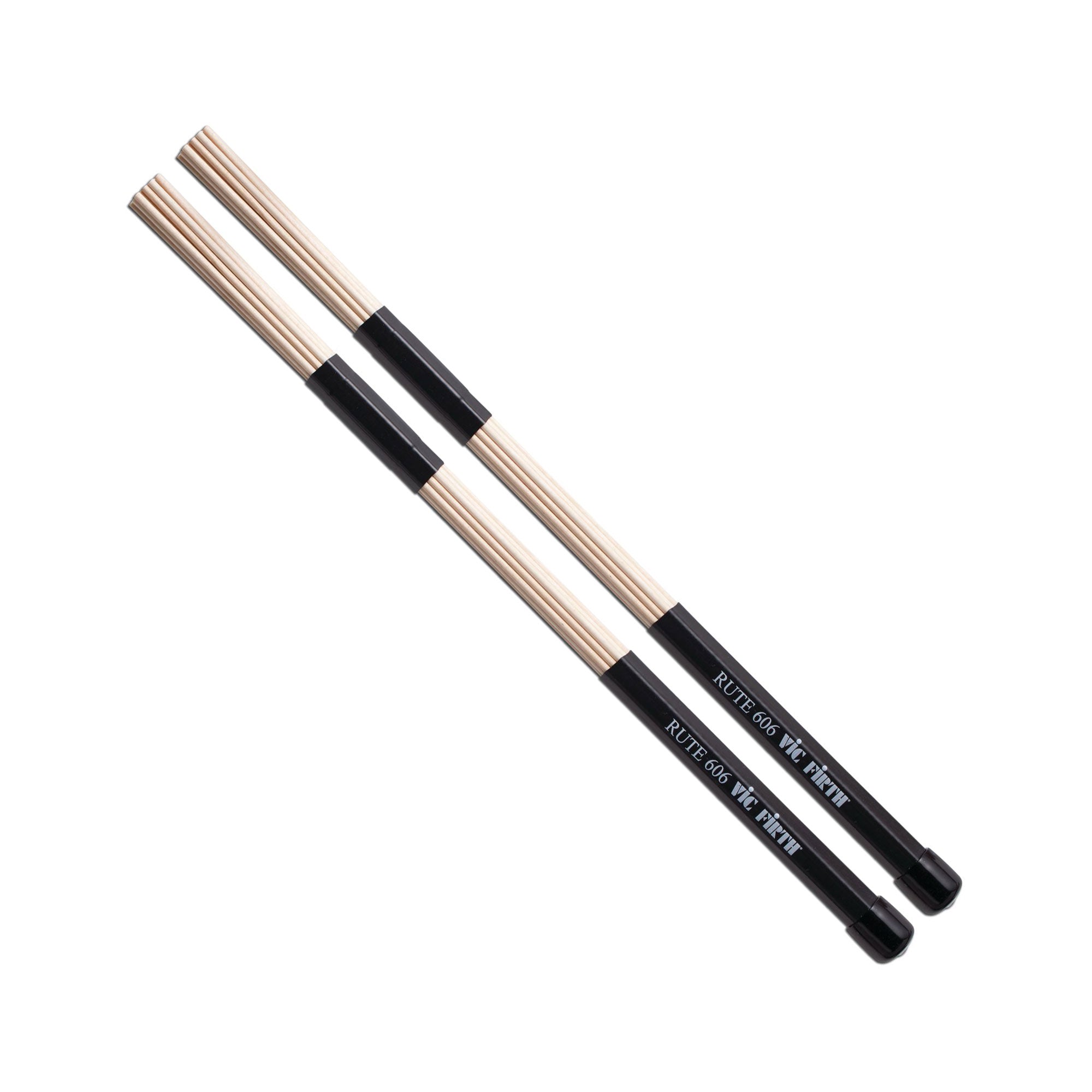 vic-firth-rute-606-balais-batterie-19-b-tons-manche-caoutchouc image 1