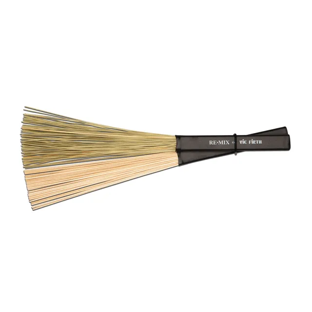 vic-firth-re-mix-balais-batterie-herbe-et-bouleau-lot-2-paires image 1