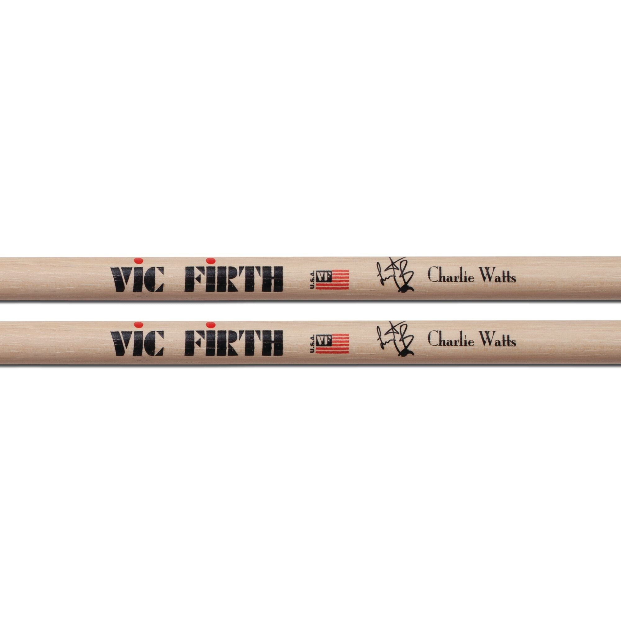 vic-firth-signature-charlie-watts-baguettes-batterie-olive-allong-e image 2