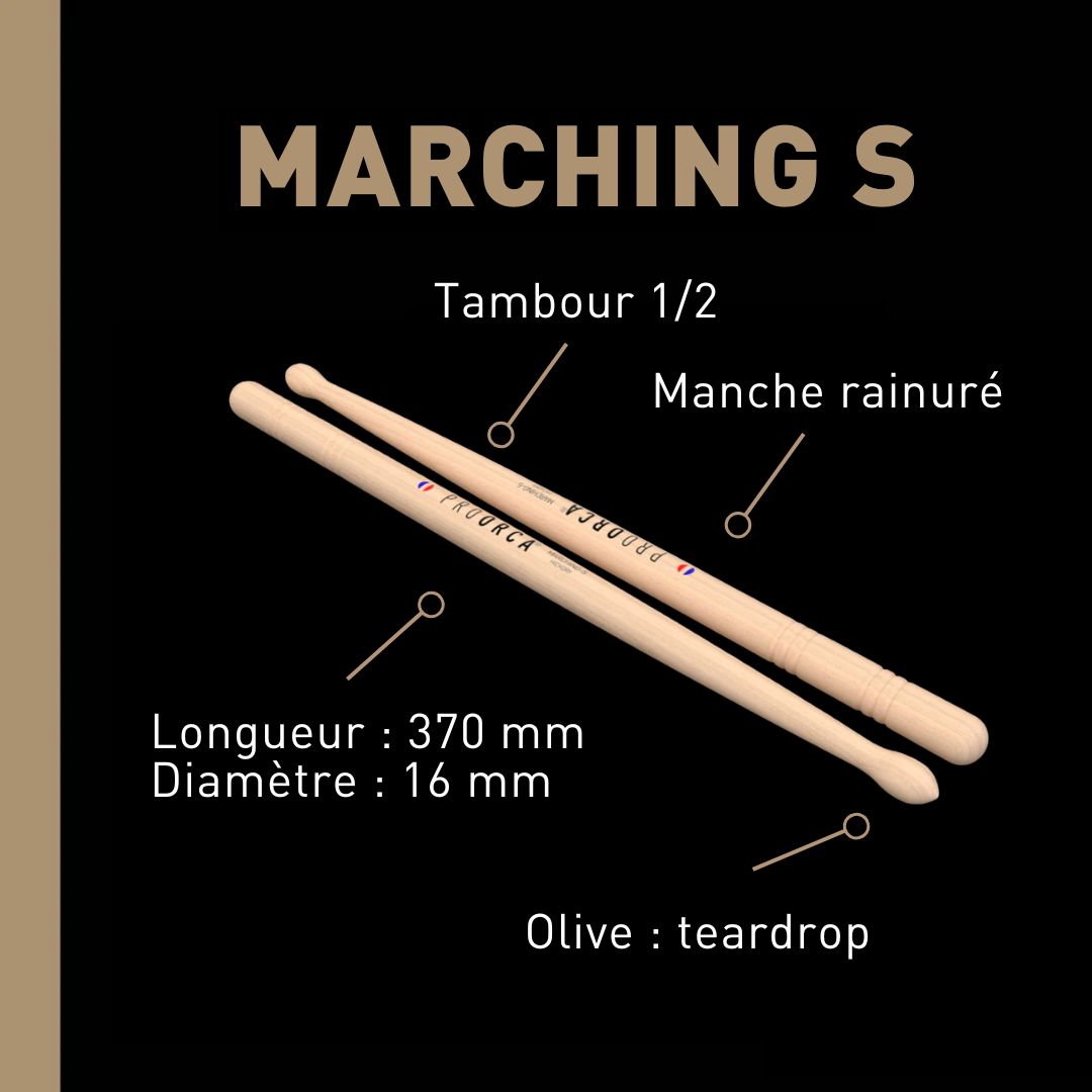 pro-orca-marching-s-baguettes-de-tambour-enfant-hickory image 2