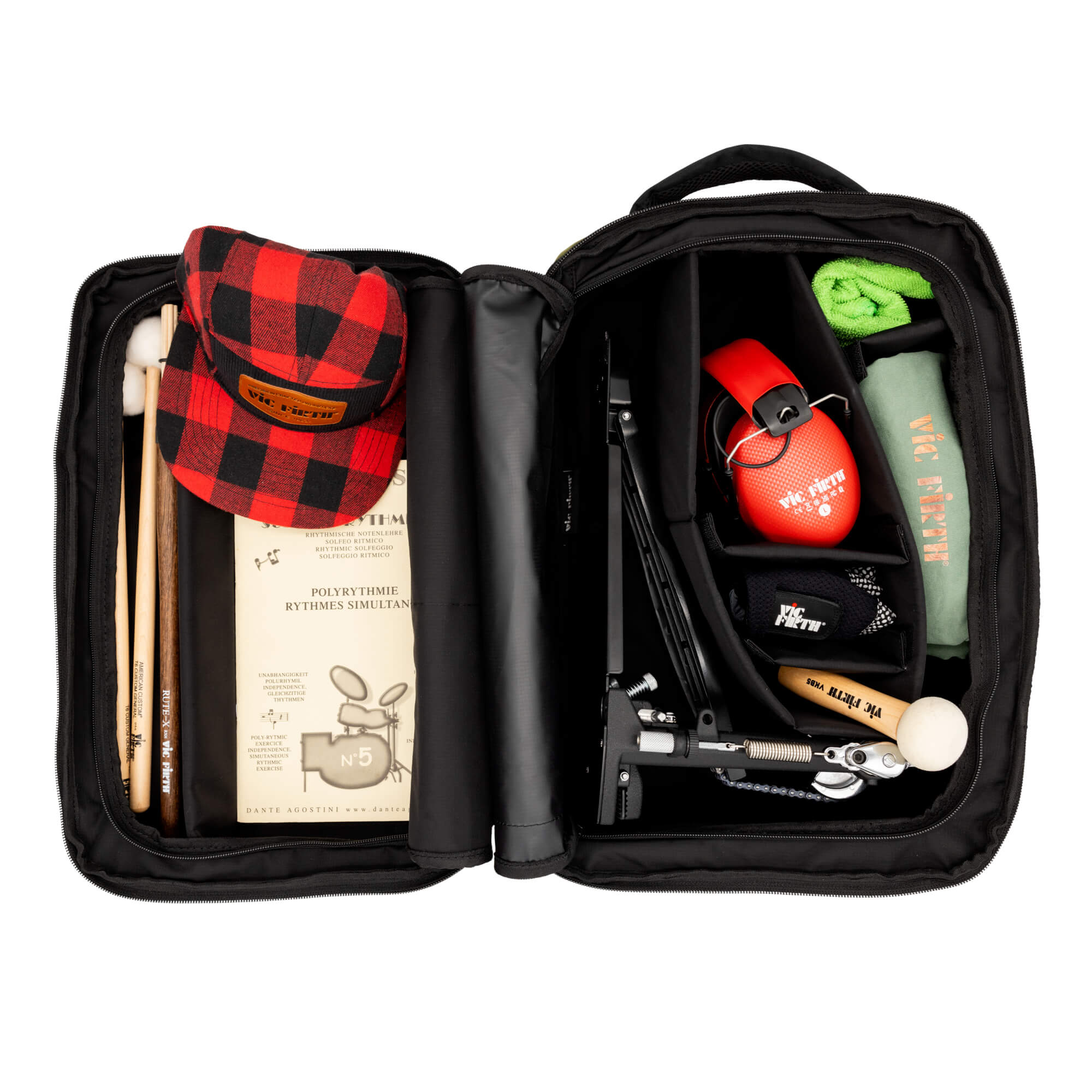 vic-firth-american-classic-sac-dos-batteur-vert-noir-tech image 7