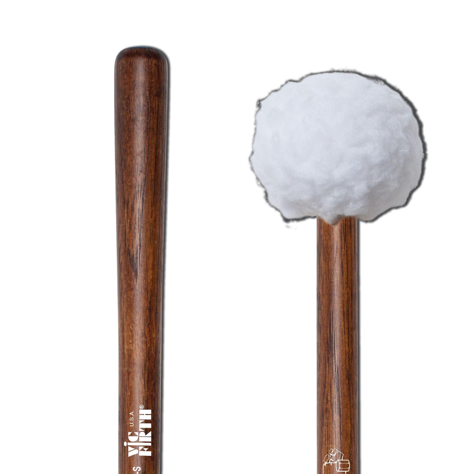vic-firth-corpsmaster-mb2s-mailloche-grosse-caisse-marching-douce image 4
