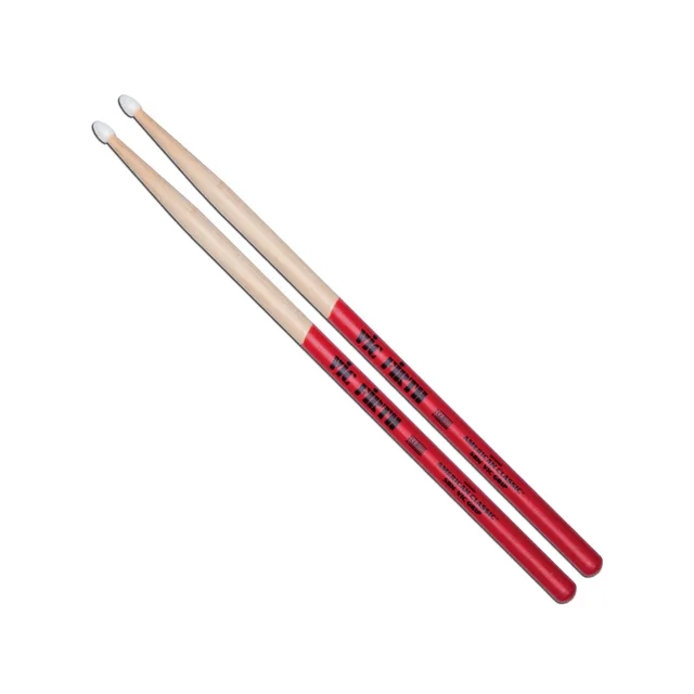 vic-firth-american-classic-5b-baguettes-batterie-pointe-nylon-vic-grip image 1