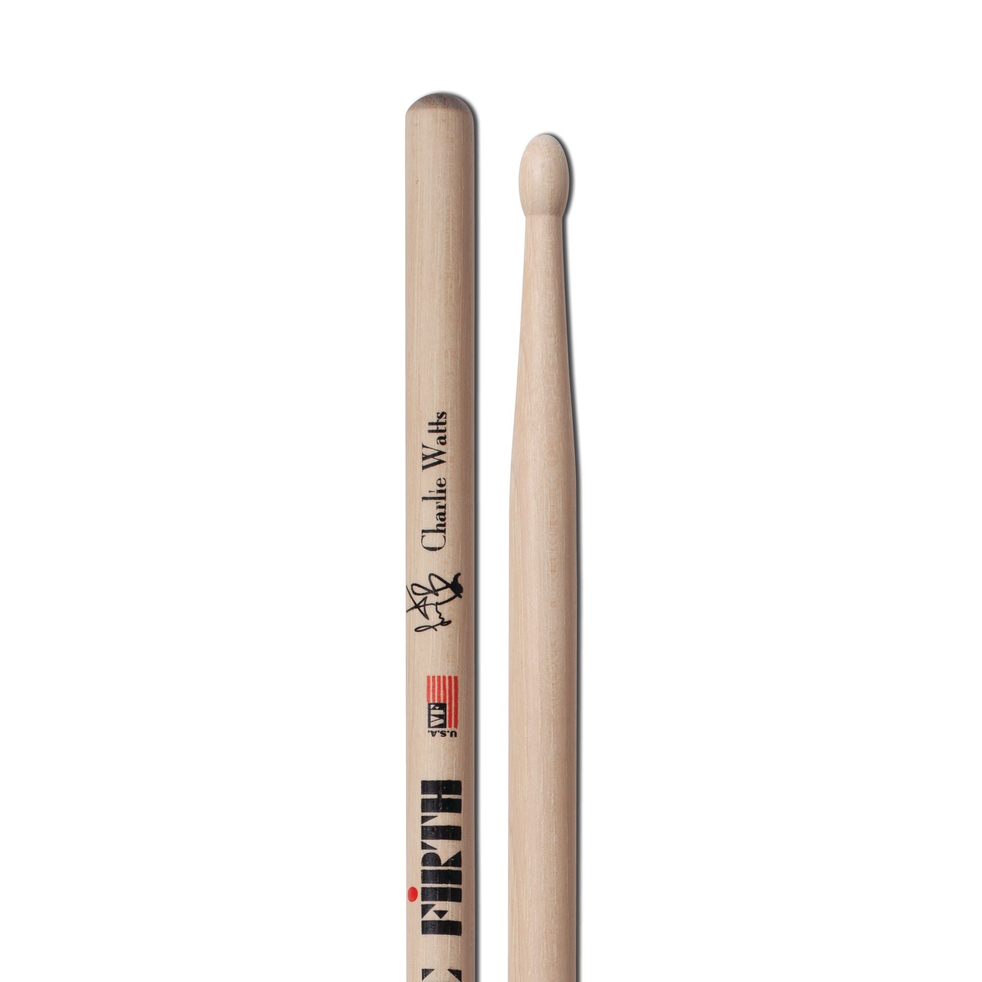vic-firth-signature-charlie-watts-baguettes-batterie-olive-allong-e image 4