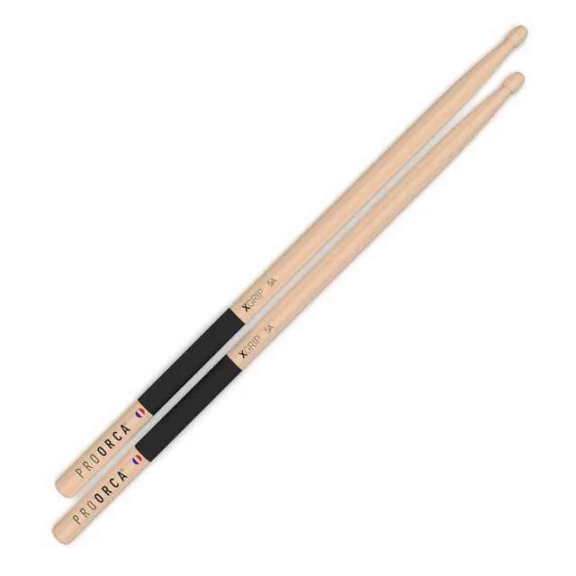 pro-orca-xgrip-5a-baguettes-batterie-hickory-adulte image 1
