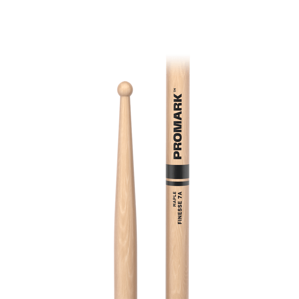 promark-finesse-7a-baguettes-batterie-rable-pointe-bois-ronde image 2