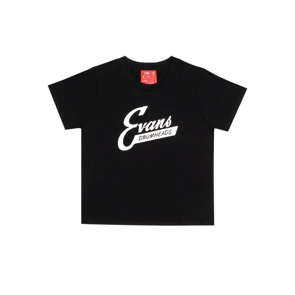 evans-retro-t-shirt-femme-cropped-noir-100-coton image 1