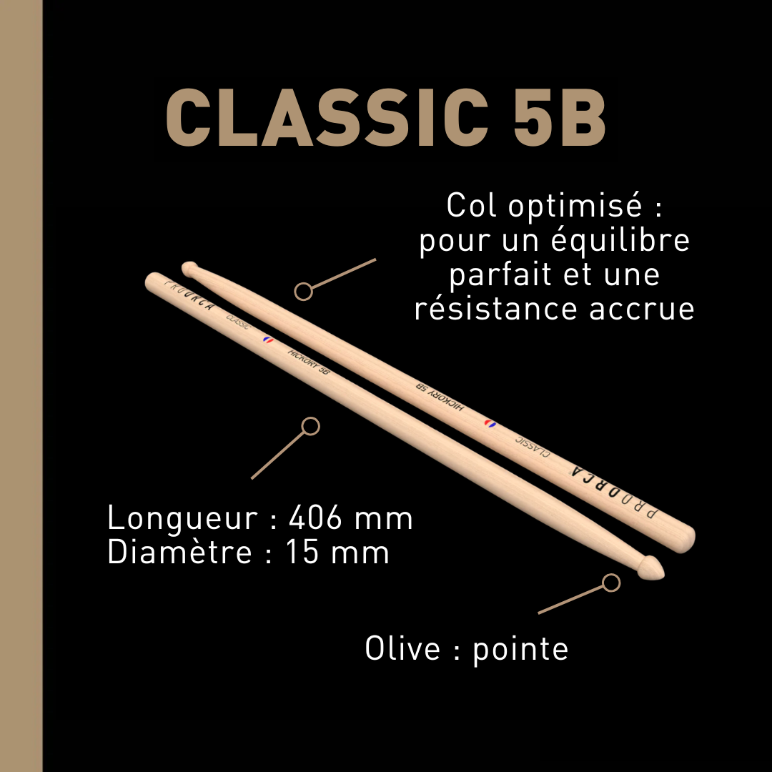 pro-orca-classic-5b-baguettes-batterie-hickory-sans-gravure image 2