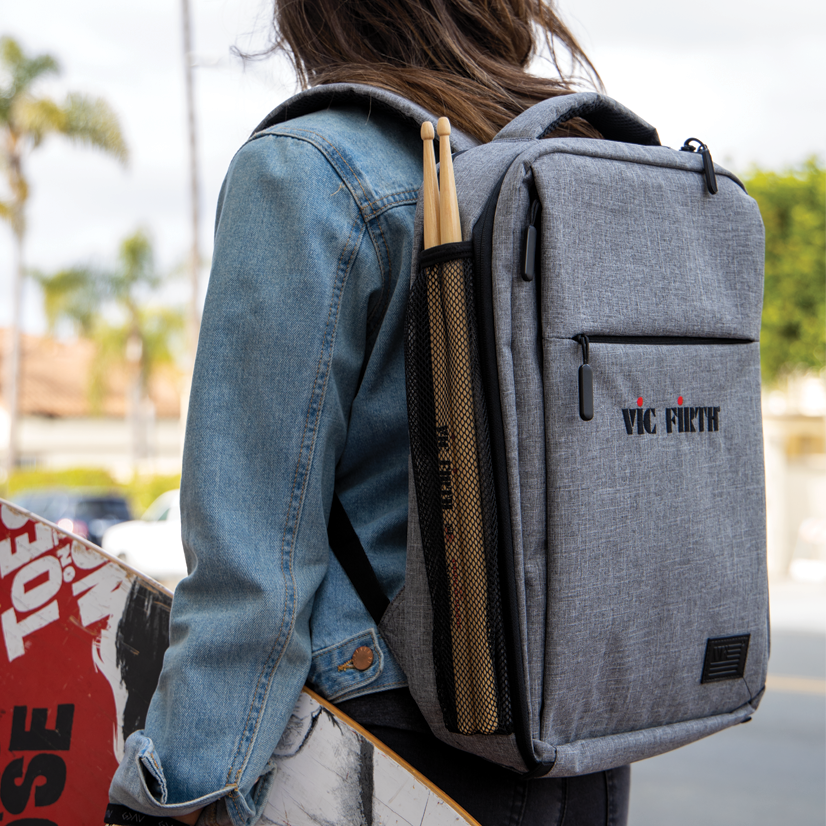 vic-firth-american-classic-gray-sac-dos-gris-voyage-baguettes image 3