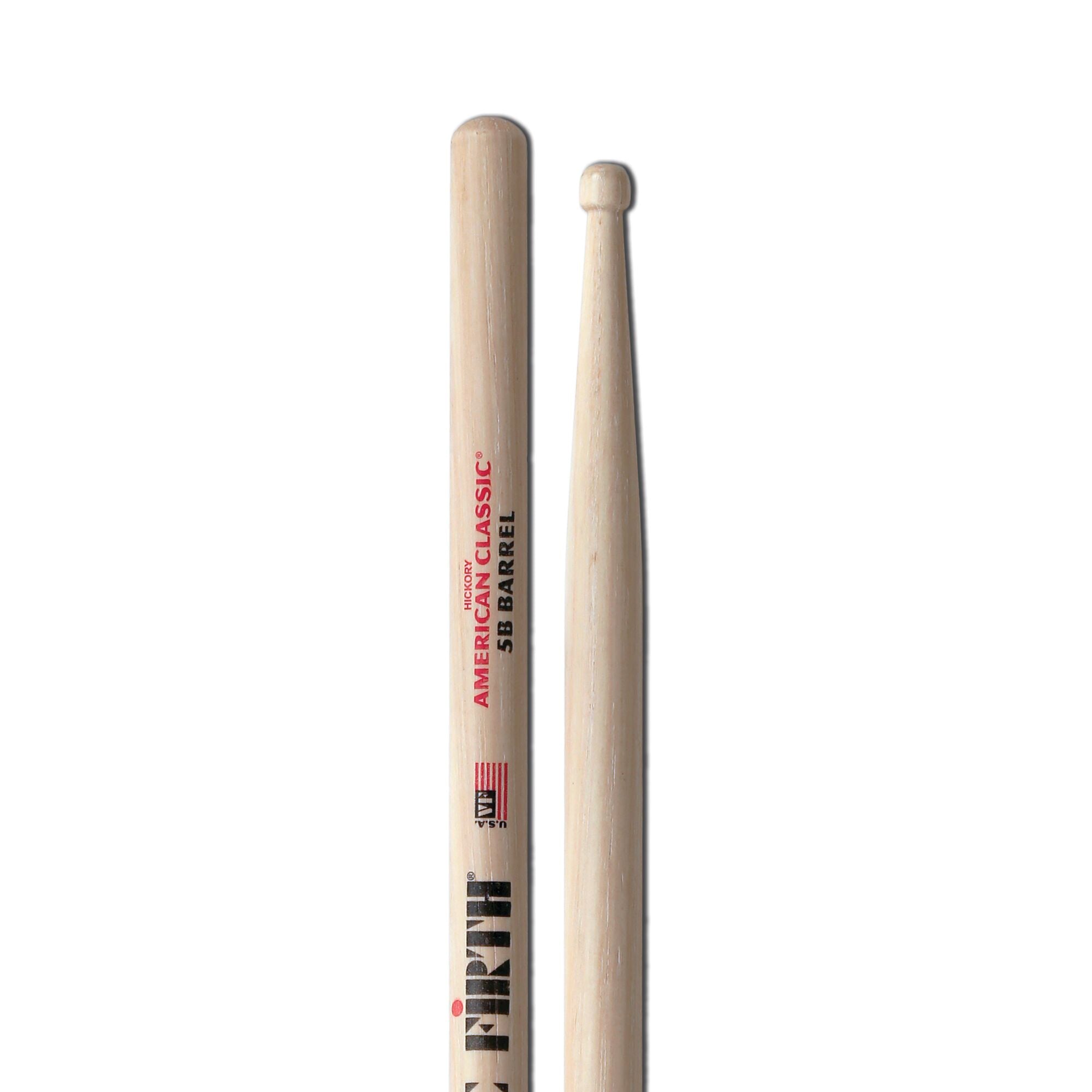 vic-firth-american-classic-5b-baguettes-barrel-tip-hickory image 4