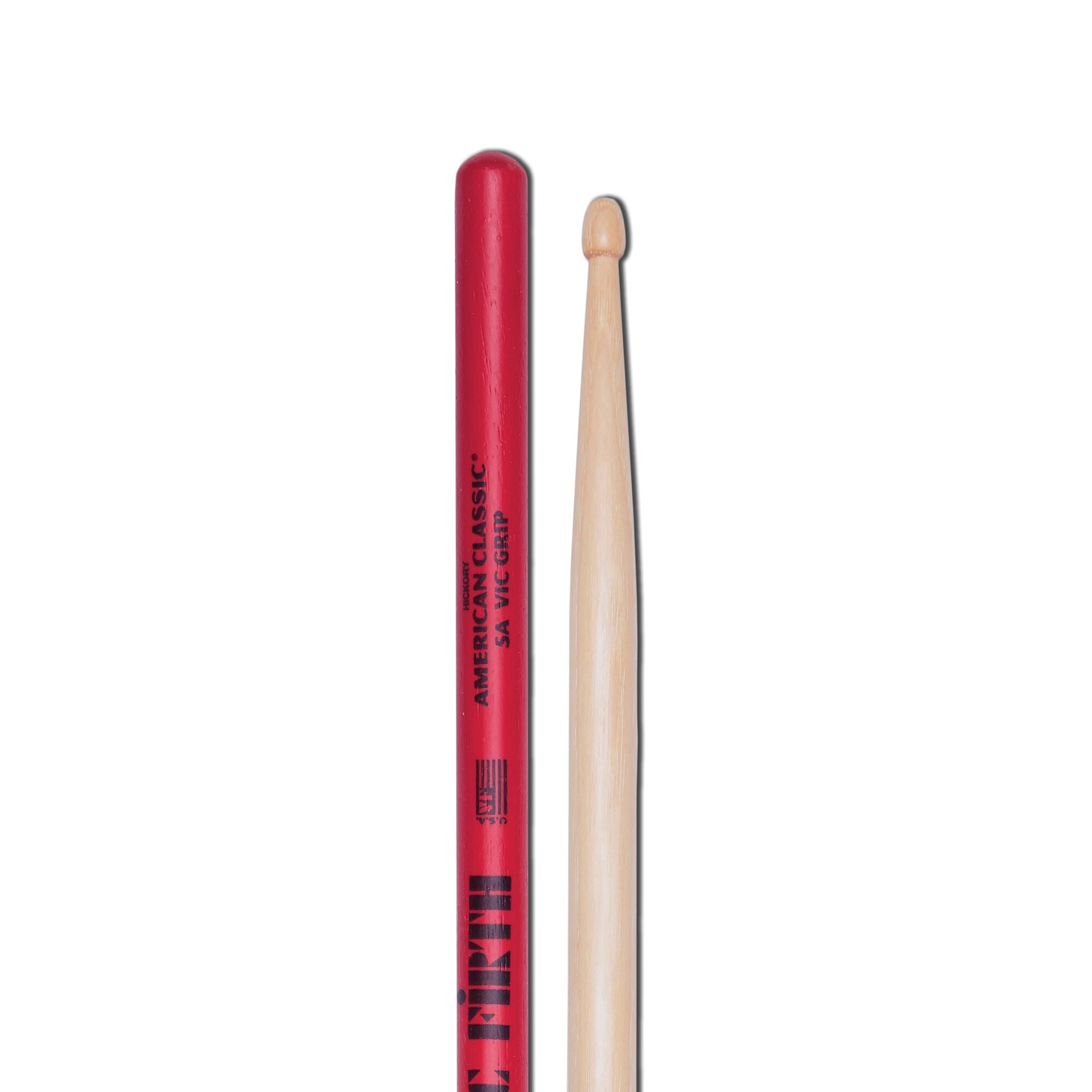 vic-firth-american-classic-5a-baguettes-batterie-vic-grip image 4