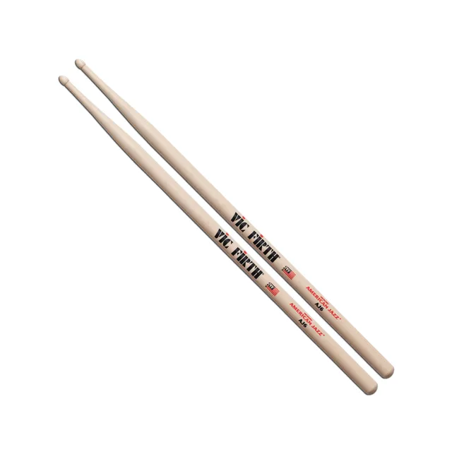 vic-firth-american-jazz-6-baguettes-batterie-bois-hickory image 1