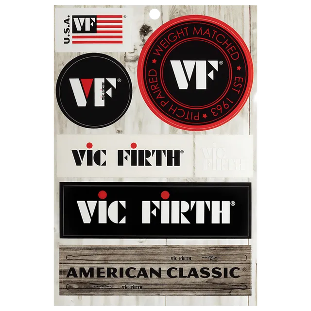 vic-firth-american-classic-planche-stickers-vinyle-7-motifs image 1