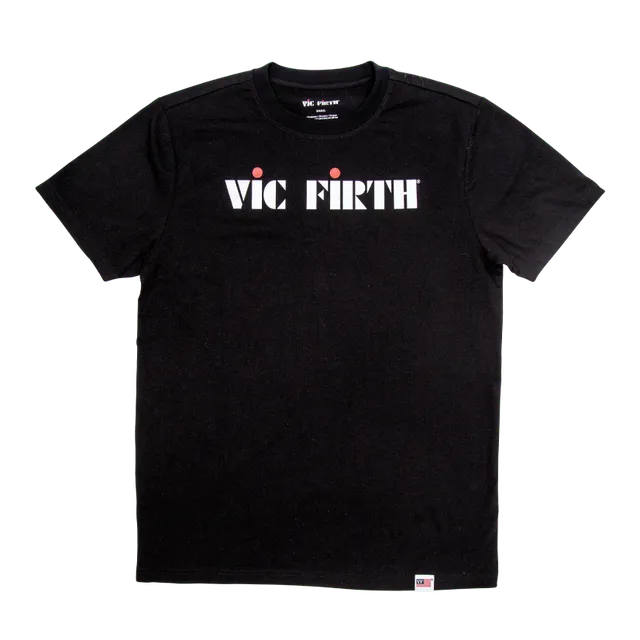 vic-firth-logo-tee-t-shirt-noir-coton-taille-l image 1