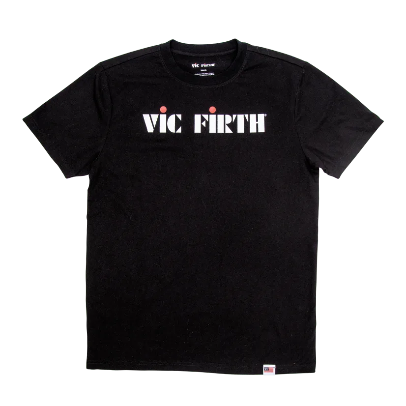 vic-firth-logo-tee-t-shirt-noir-coton-taille-l image 1