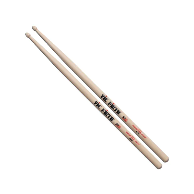 vic-firth-american-jazz-3-baguettes-batterie-bois-hickory image 1