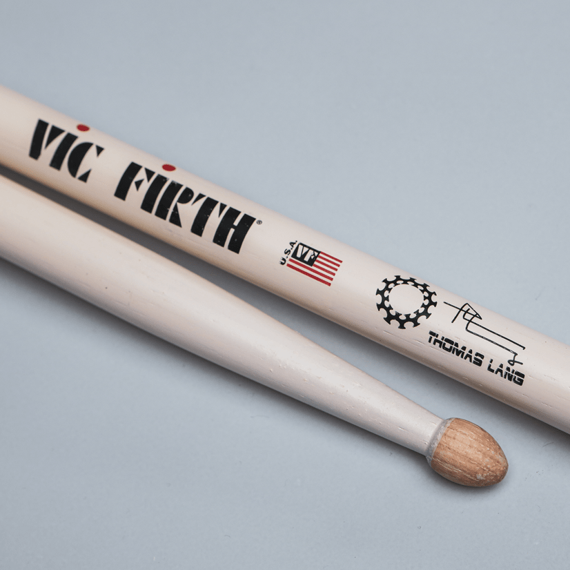 vic-firth-signature-thomas-lang-baguettes-batterie-olive-bois image 8