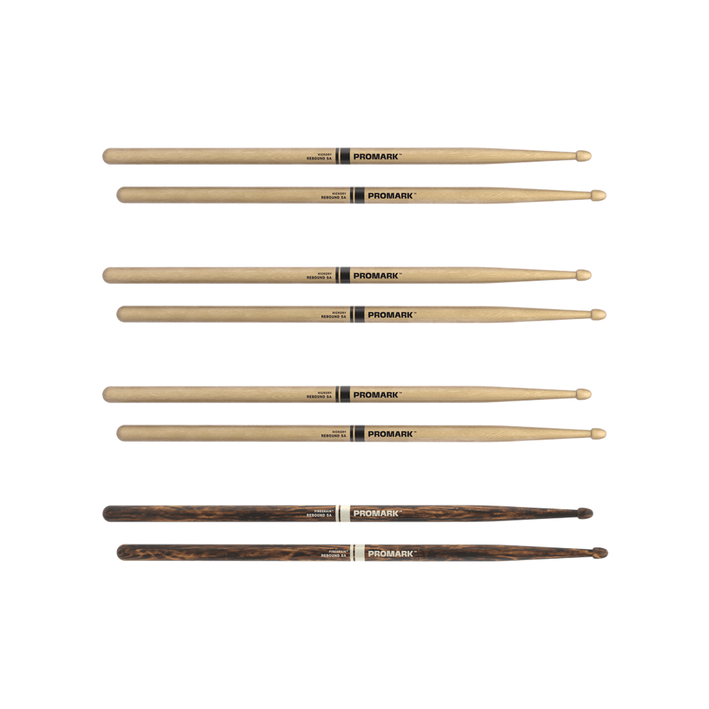 promark-firegrain-rebound-5a-pack-4-paires-baguettes-batterie image 2