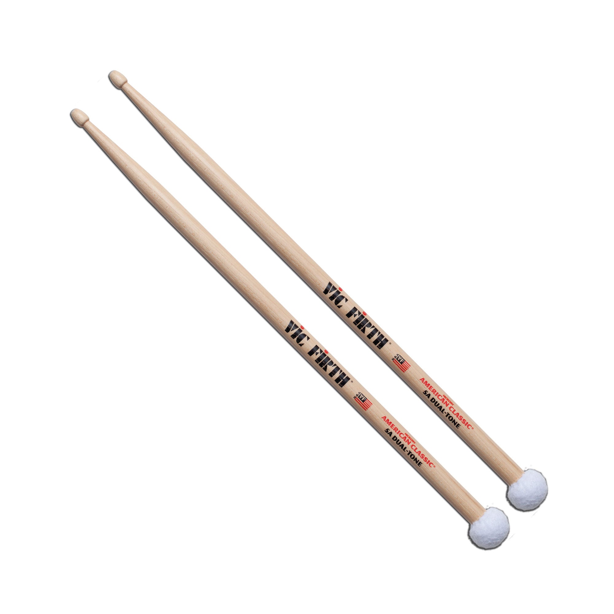 vic-firth-american-classic-5a-dual-tone-baguettes-feutre image 1