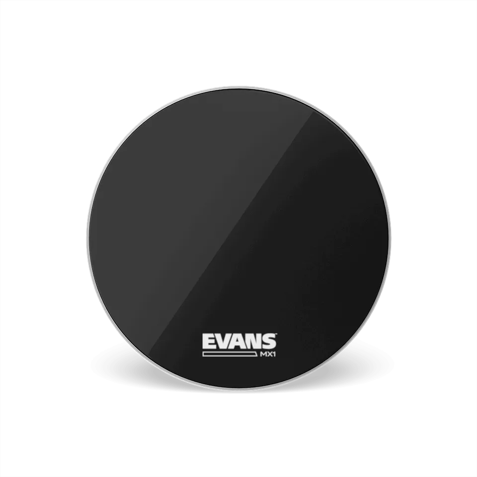 evans-mx-mx1-black-peau-grosse-caisse-marching-simple-pli image 1