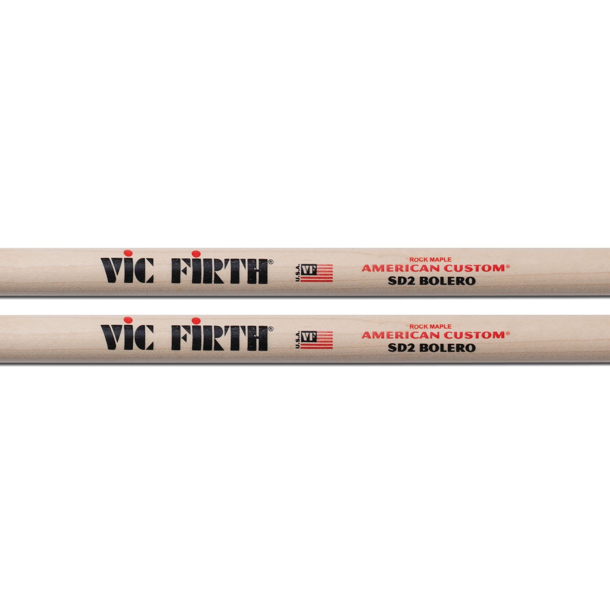 vic-firth-american-custom-sd2-bolero-baguettes-batterie-olive-ronde image 2