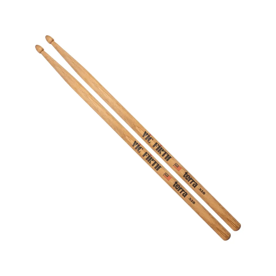 vic-firth-terra-x5bt-baguettes-batterie-hickory-pointe-bois image 1