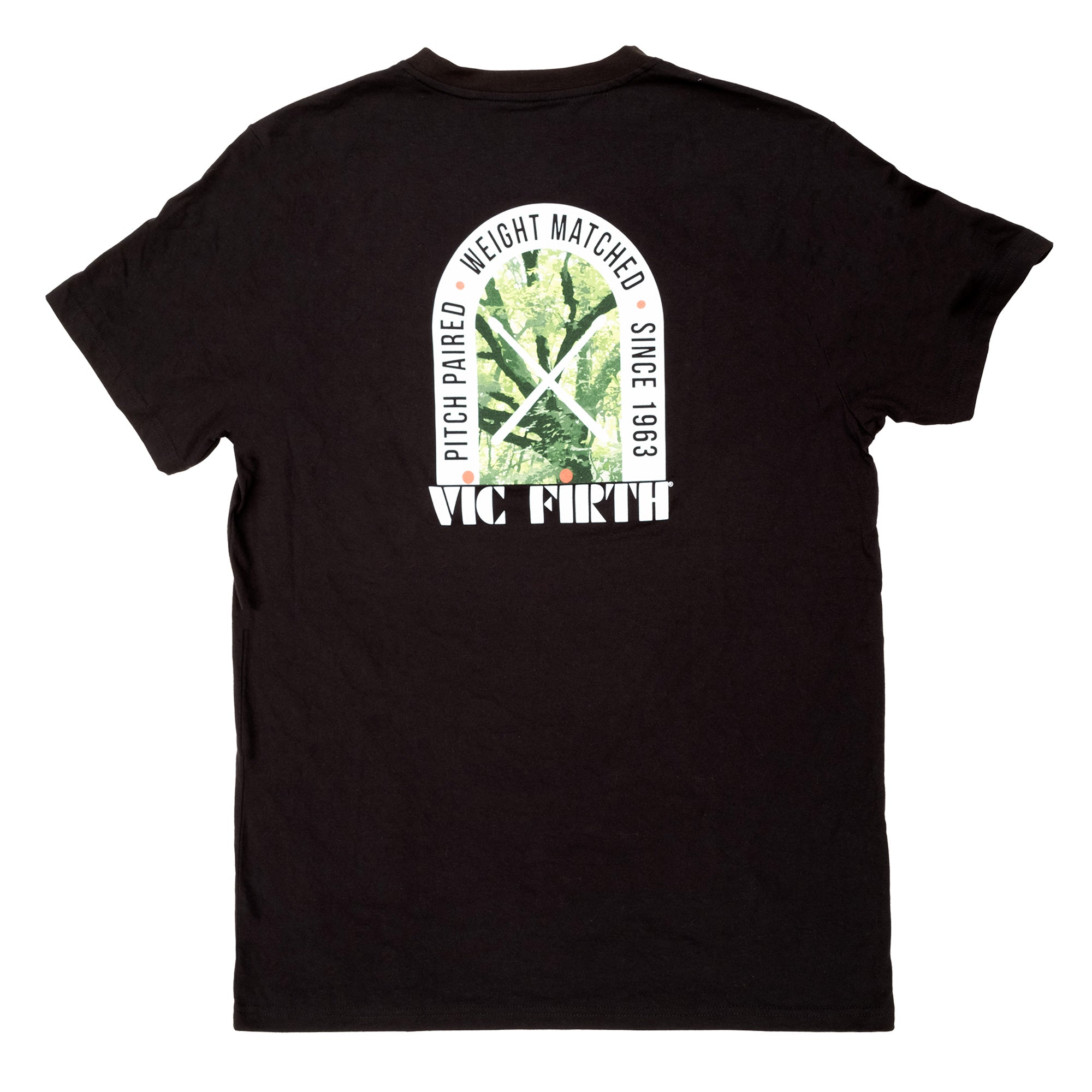 vic-firth-american-classic-hickory-tee-t-shirt-batteur-noir image 2