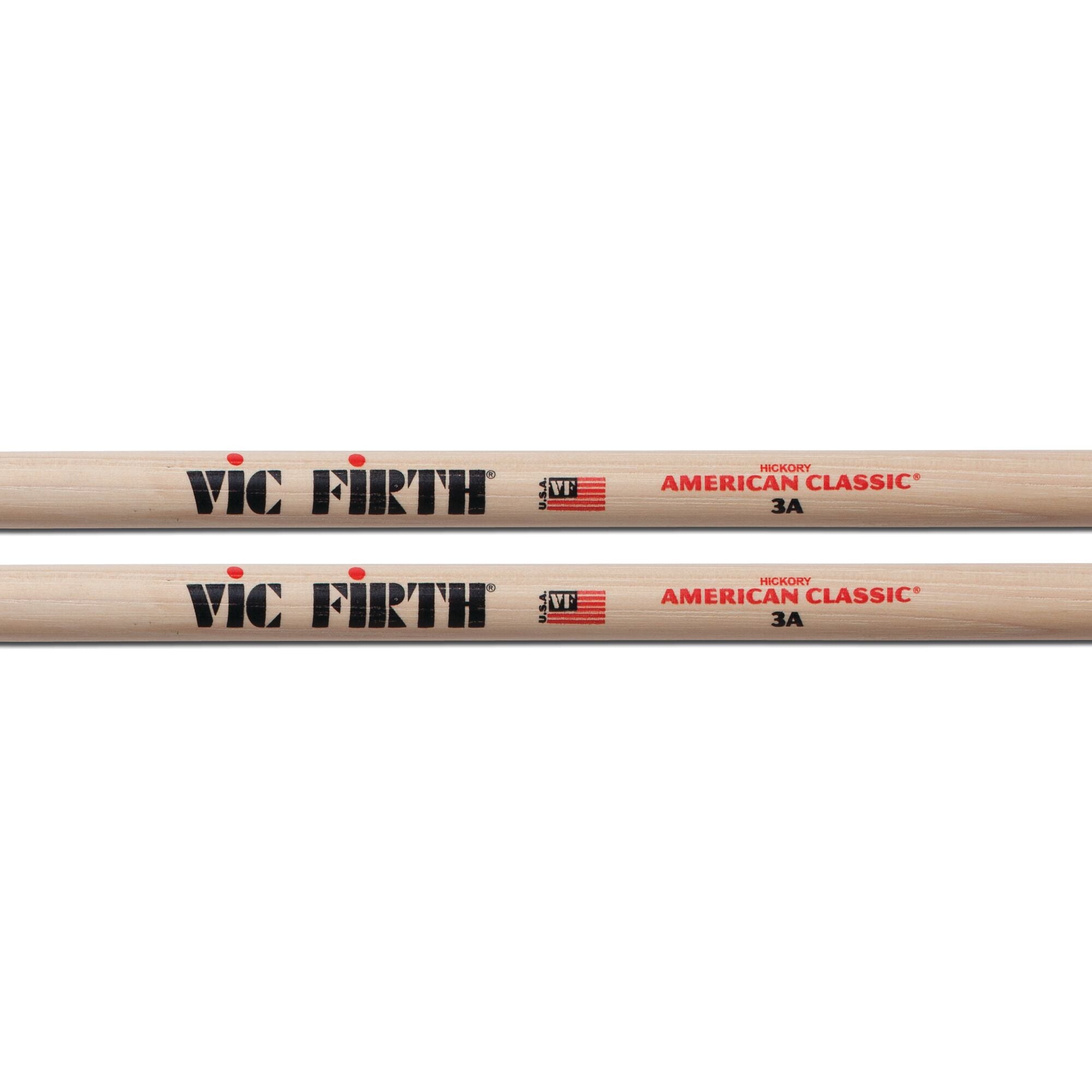 vic-firth-american-classic-3a-baguettes-batterie-olive-barrel-hickory image 2