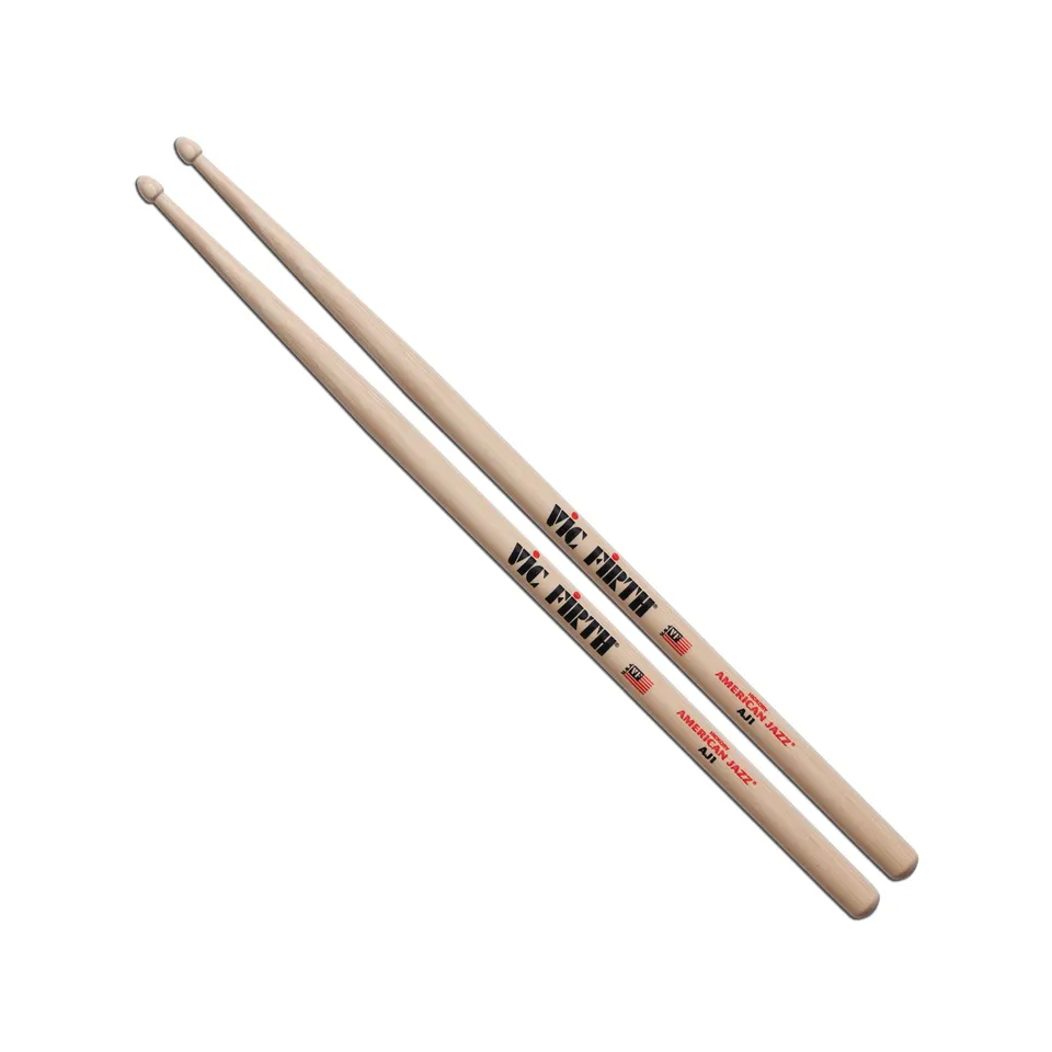 vic-firth-american-jazz-aj1-baguettes-batterie-bois image 1