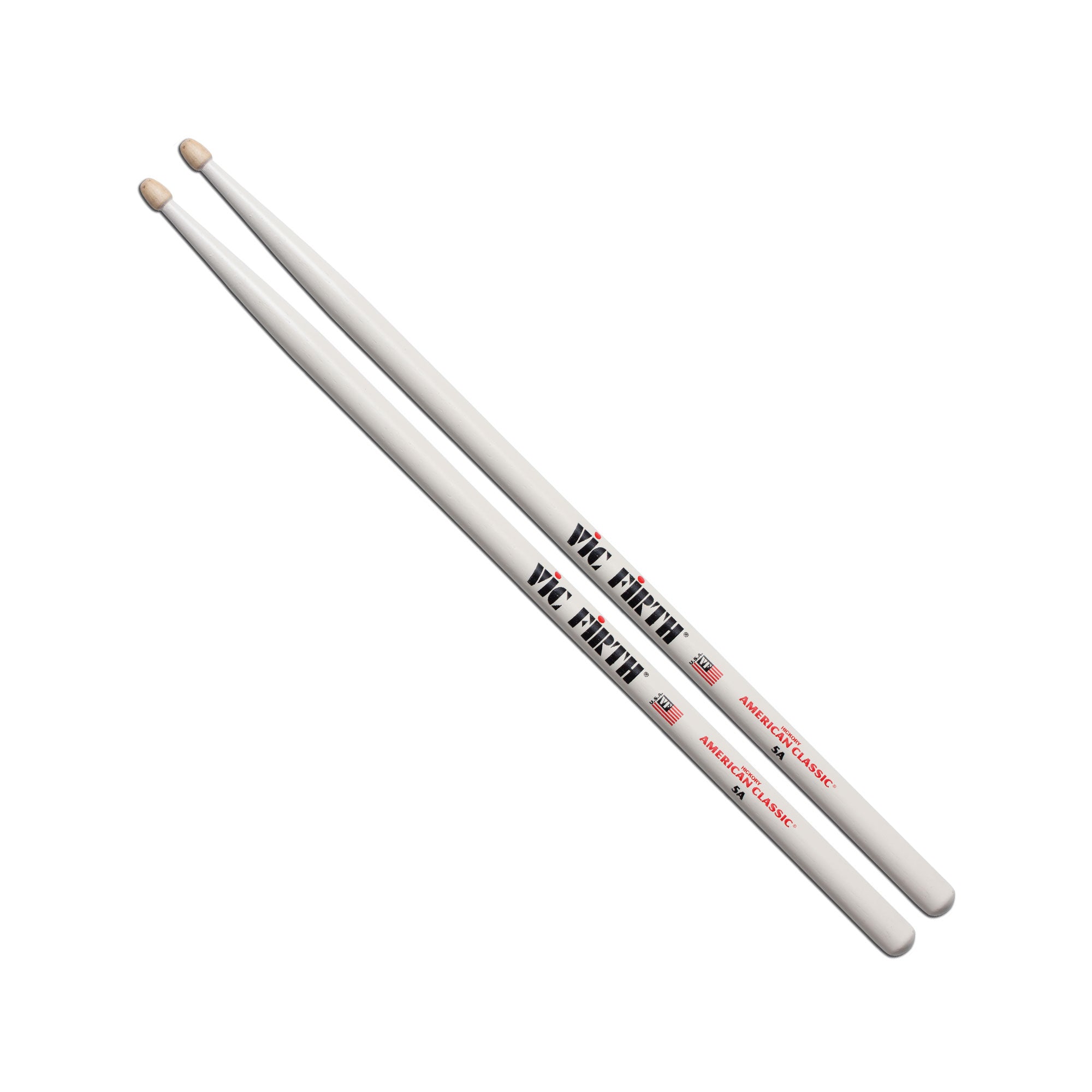 vic-firth-american-classic-5a-baguettes-batterie-blanches image 1