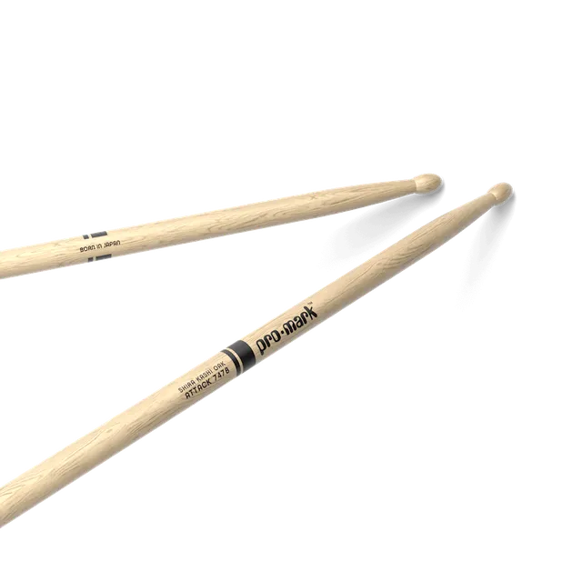 promark-attack-747b-baguettes-batterie-ch-ne-pointe-ovale image 1