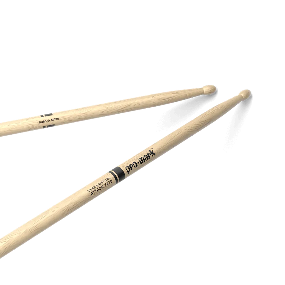 promark-attack-747b-baguettes-batterie-ch-ne-pointe-ovale image 1