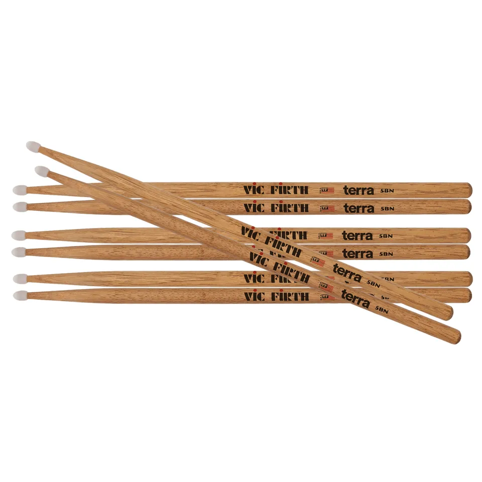 vic-firth-terra-5btn-baguettes-batterie-hickory-lot-4 image 1
