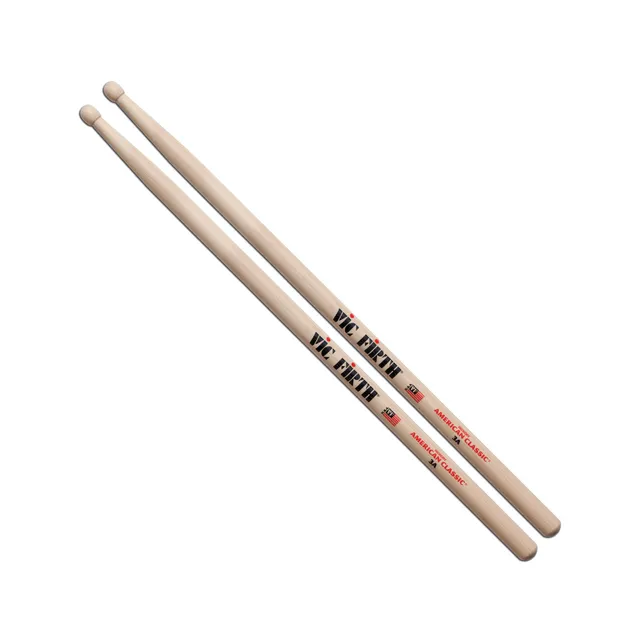 vic-firth-american-classic-3a-baguettes-batterie-olive-barrel-hickory image 1