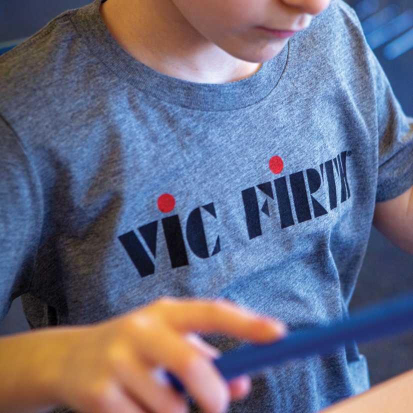 vic-firth-american-classic-t-shirt-enfant-logo-gris-taille-m image 3