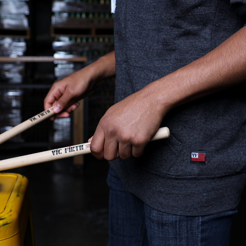 vic-firth-american-classic-sweat-capuche-zipp-l-gris image 5