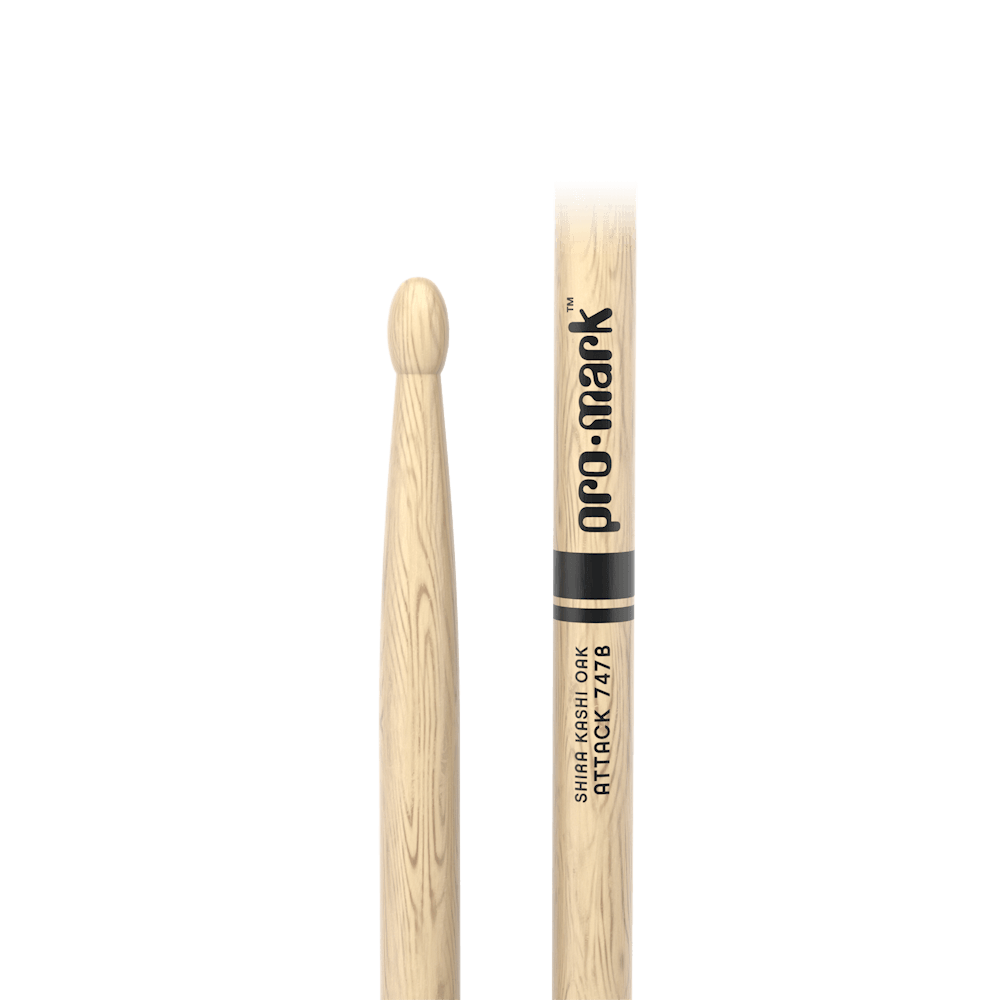 promark-attack-747b-baguettes-batterie-ch-ne-pointe-ovale image 2