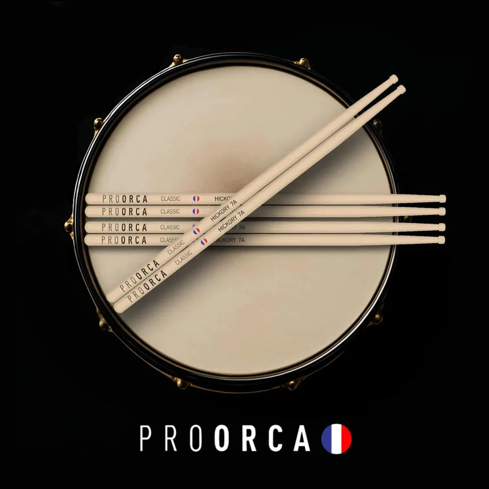 pro-orca-classic-7a-baguettes-batterie-hickory-lot-3-paires image 1